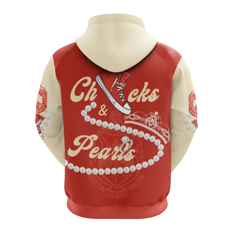 Delta Sigma Theta Chucks And Pearls Hoodie K.H Pearls, African Hoodie For Men Women