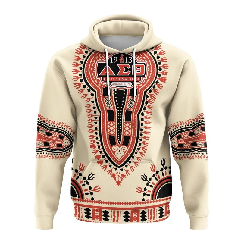 Delta Sigma Theta Dashiki Hoodie, African Hoodie For Men Women
