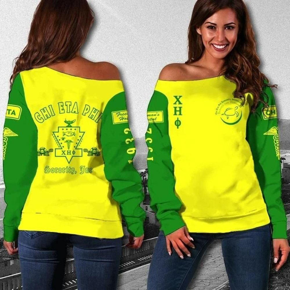 Chi Eta Phi Sorority 1932 Women Off Shoulder, African Women Off Shoulder For Women