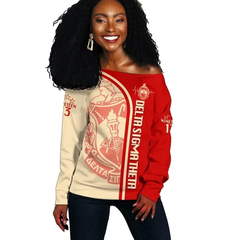 Personalised Delta Sigma Theta In My Heart Women Off Shoulder, African Women Off Shoulder For Women