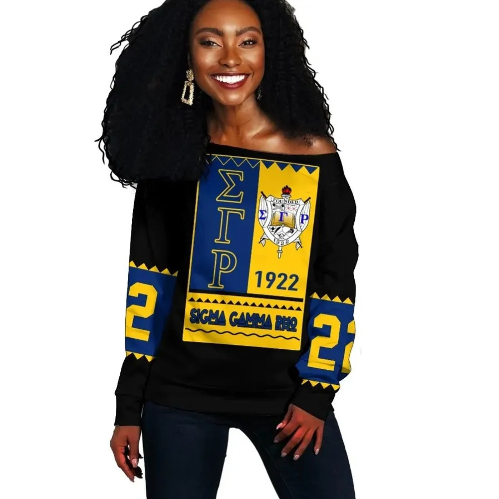 Sigma Gamma Rho Black Style Offshoulder, African Women Off Shoulder For Women