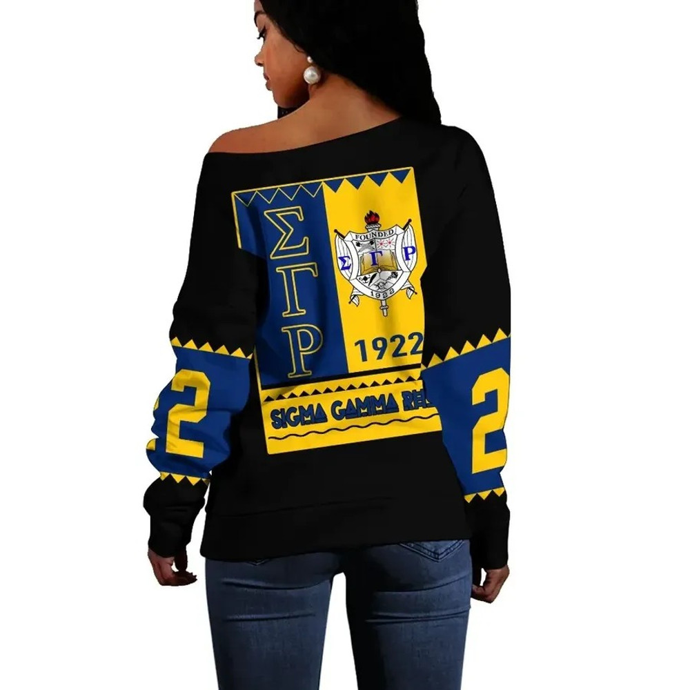 Sigma Gamma Rho Black Style Offshoulder, African Women Off Shoulder For Women