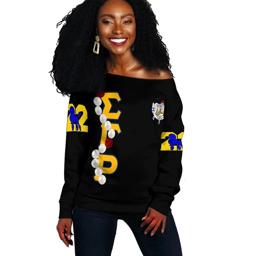 Sigma Gamma Rho Pearl Ruby Offshoulder, African Women Off Shoulder For Women