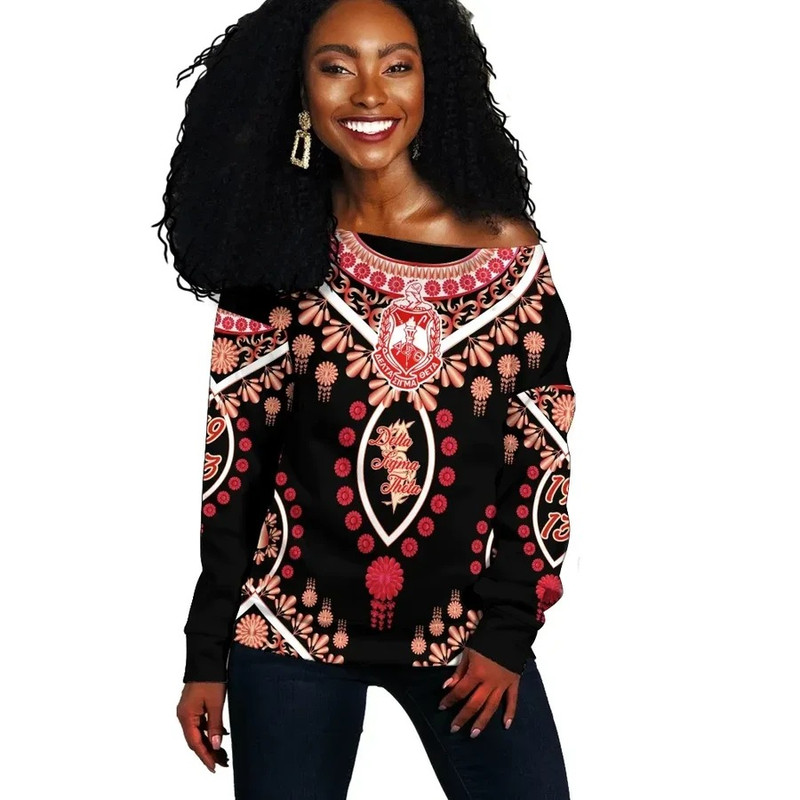 Delta Sigma Theta Soro Dashiki Women Off Shoulder, African Women Off Shoulder For Women