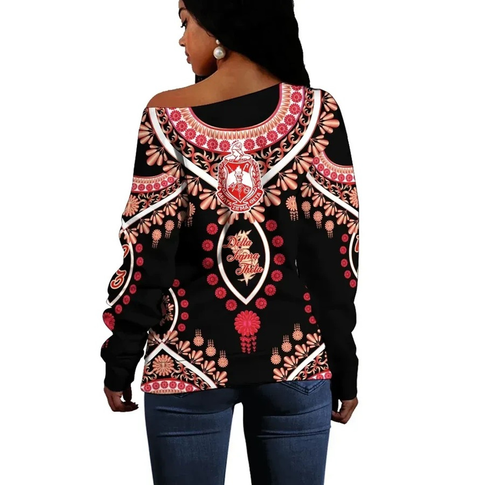 Delta Sigma Theta Soro Dashiki Women Off Shoulder, African Women Off Shoulder For Women
