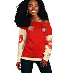 dst devastating women off shoulder sweatshirt, african women off shoulder for women