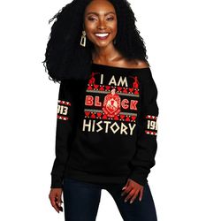 I Am Black History Delta Sigma Theta Offshoulder, African Women Off Shoulder For Women