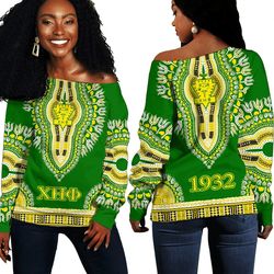 Chi Eta Phi Dashiki Off Shoulder Sweaters, African Women Off Shoulder For Women