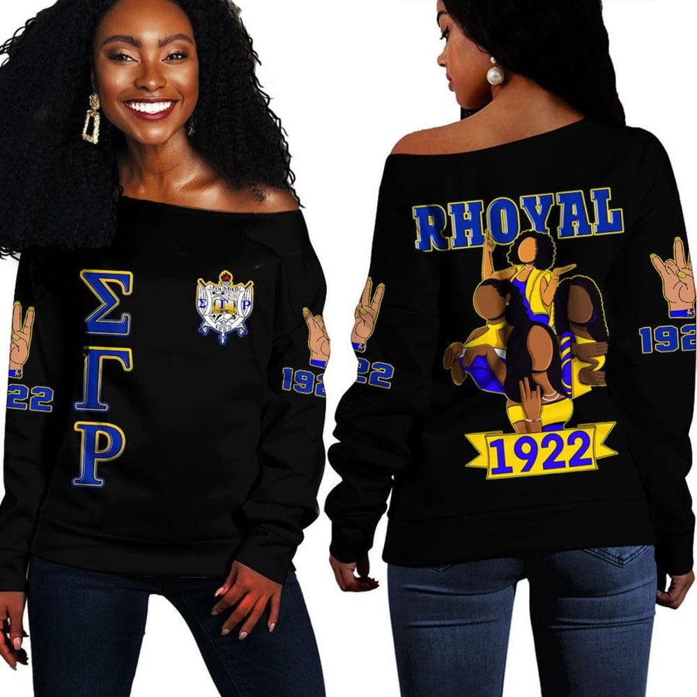 Sigma Gamma Rho Sisterhood Off Shoulder Sweaters, African Women Off Shoulder For Women
