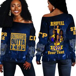 Straight Outta Sigma Gamma Rho Off Shoulder Sweaters, African Women Off Shoulder For Women