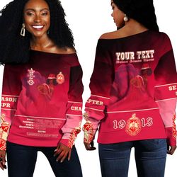 Delta Sigma Theta Motto Off Shoulder Sweaters, African Women Off Shoulder For Women