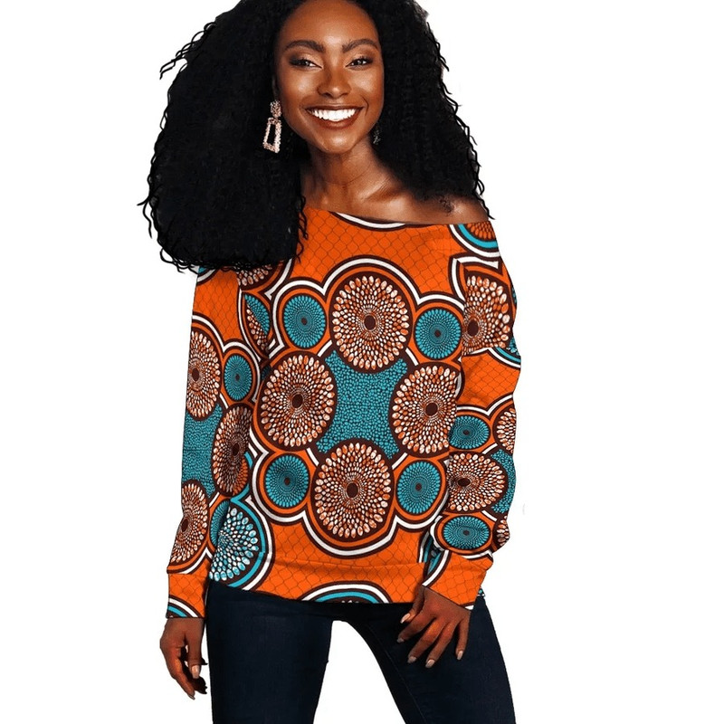 Ankara Sangos Tale Women Offshoulder, African Women Off Shoulder For Women