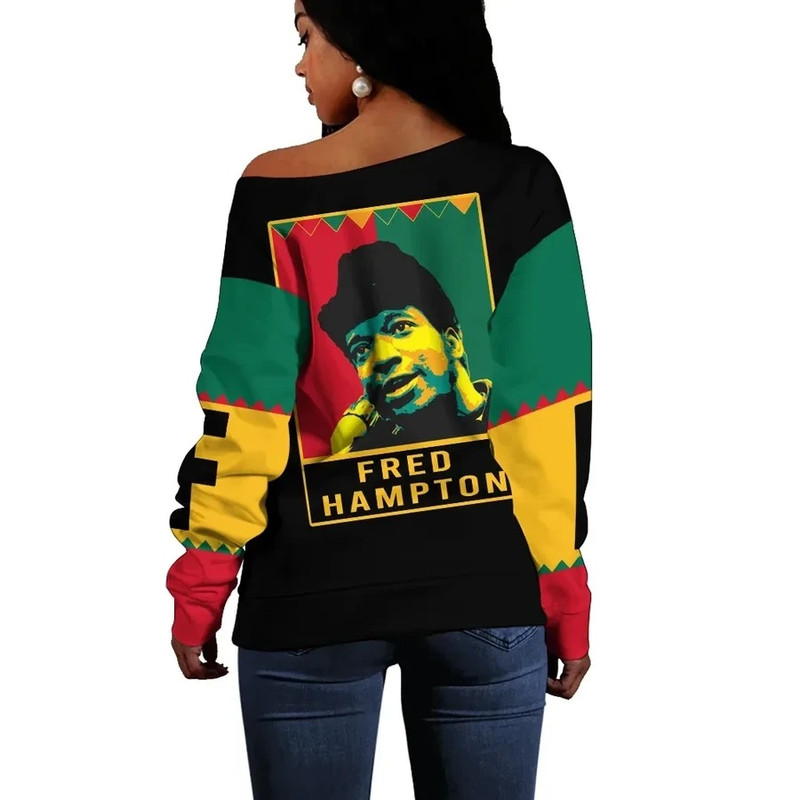 Fred Hampton Black History Month Offshoulder, African Women Off Shoulder For Women