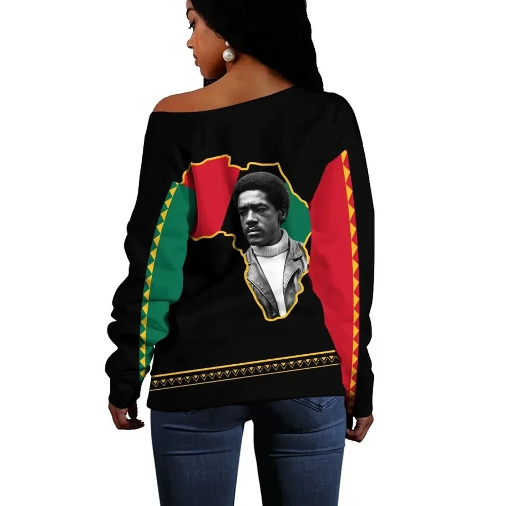 Bobby Seale Black History Month Offshoulder, African Women Off Shoulder For Women