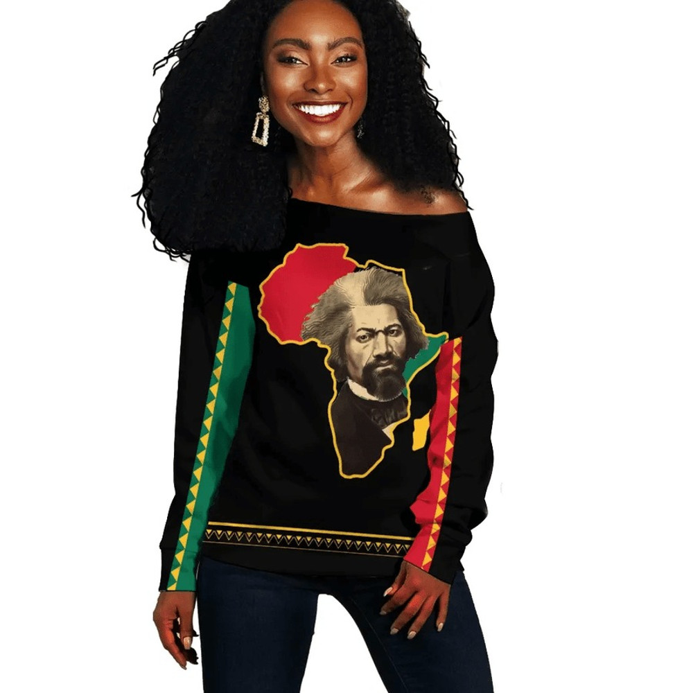 Frederick Douglass Black History Month Offshoulder, African Women Off Shoulder For Women