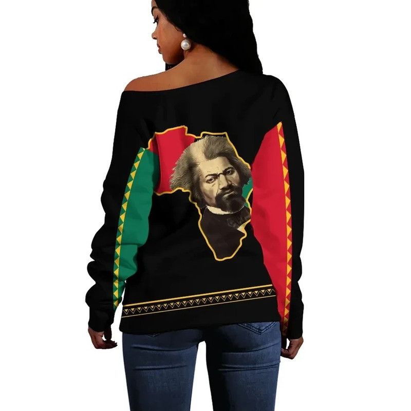 Frederick Douglass Black History Month Offshoulder, African Women Off Shoulder For Women