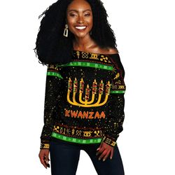 Kwanzaa Christmas Women Off shoulder, African Women Off Shoulder For Women