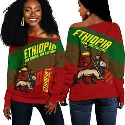 Lion Of Judah Ethiopia Women Off Shoulder - Fifth Style, African Women Off Shoulder For Women