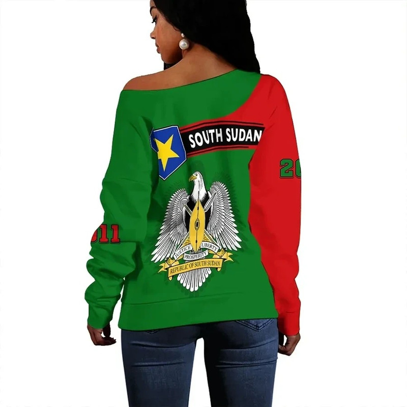 South Sudan Women Off Shoulder Pentagon Style, African Women Off Shoulder For Women