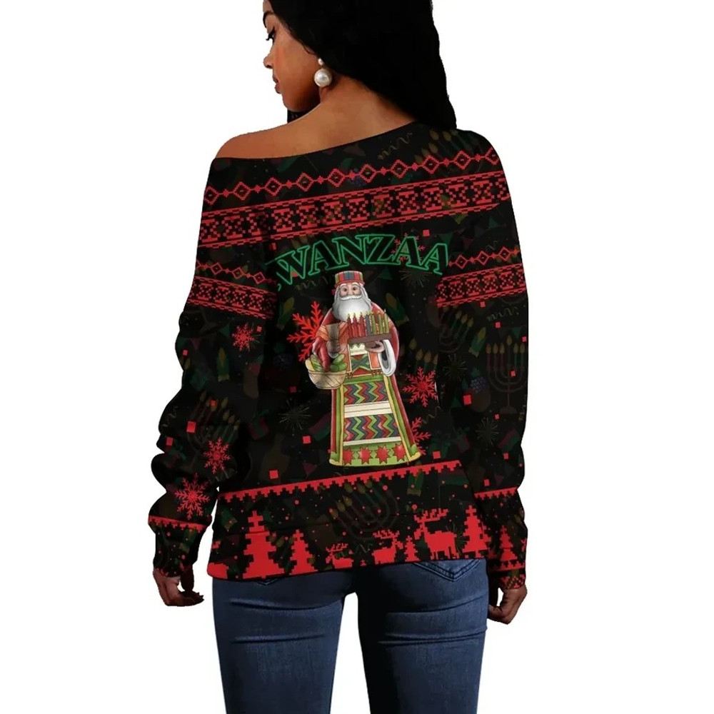 Happy Kwanzaa Christmas Women Off Shoulder, African Women Off Shoulder For Women