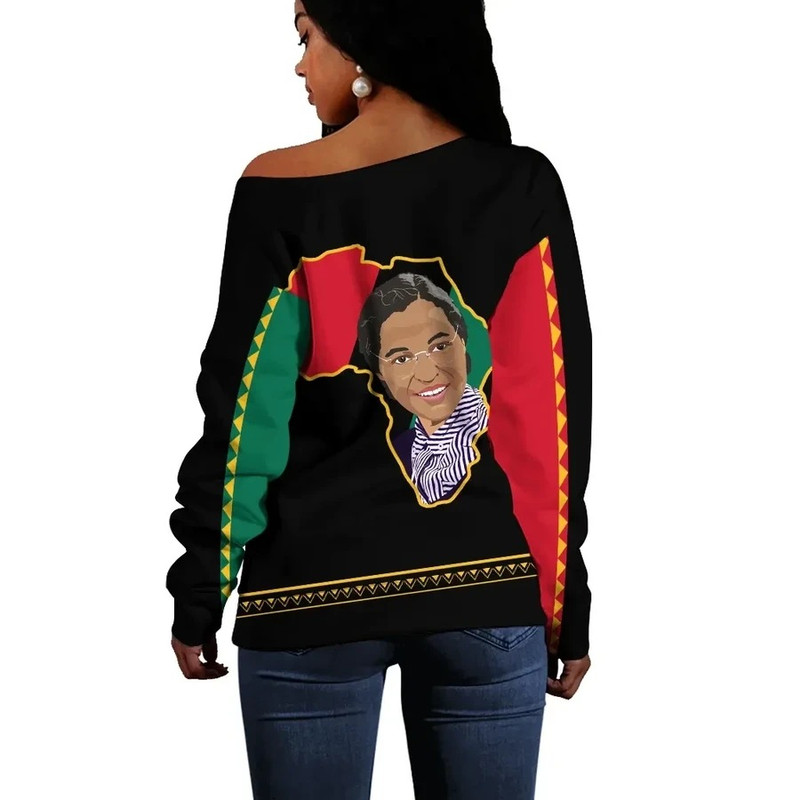Rosa Parks Black History Month Offshoulder, African Women Off Shoulder For Women
