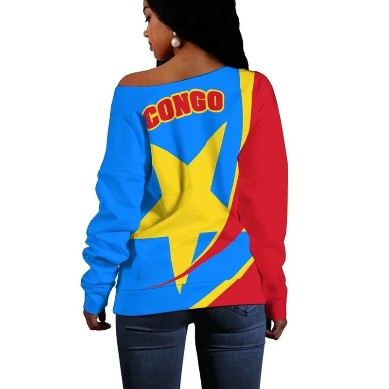 DR Congo Arch Style Women Off Shoulder Style, African Women Off Shoulder For Women