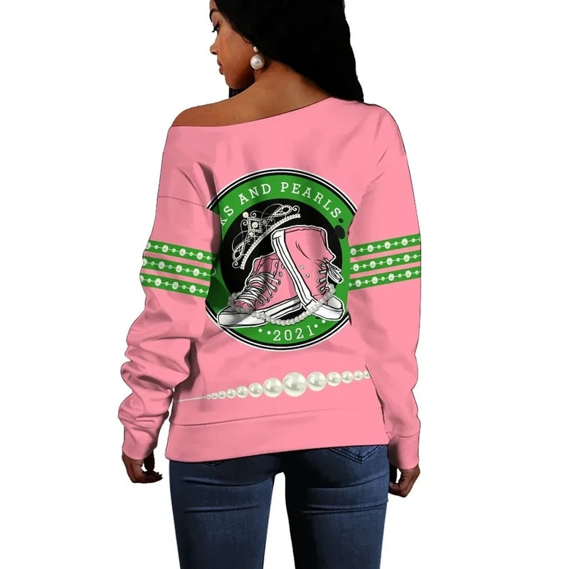 Chucks And Pearls 2021 Pink And Green Women Off Shoulder, African Women Off Shoulder For Women
