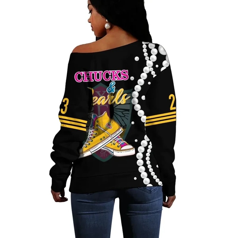 Chi Gamma Xi Chi K.H Pearls Women Off Shoulder, African Women Off Shoulder For Women