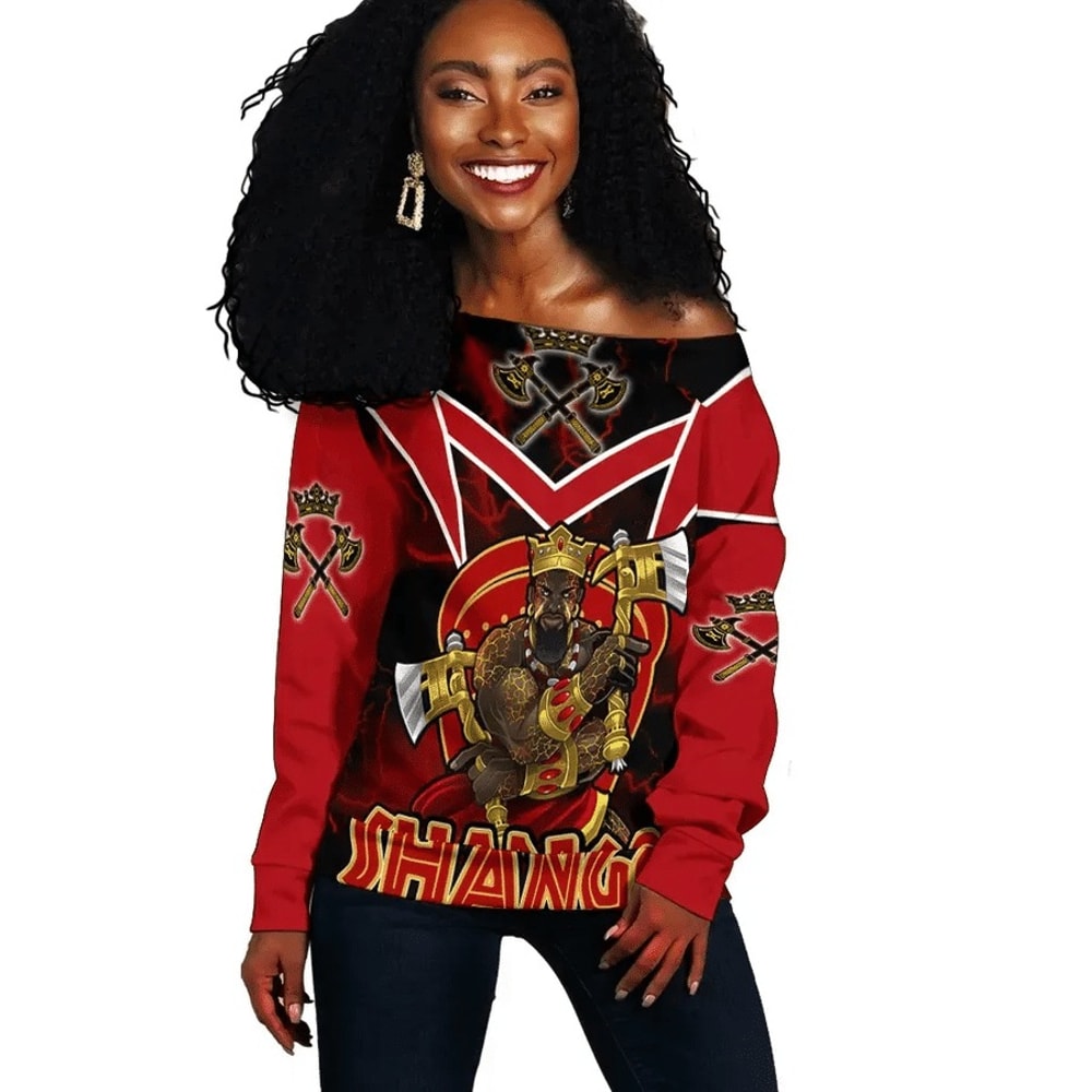 Thunder Orisha Shango Off Shoulder, African Women Off Shoulder For Women