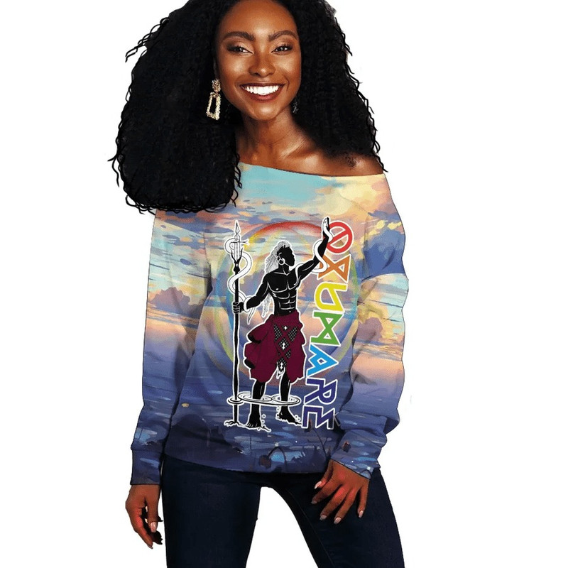 Orisha Oxumare Rainbow Off Shoulder, African Women Off Shoulder For Women