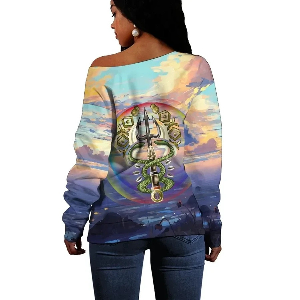 Orisha Oxumare Rainbow Off Shoulder, African Women Off Shoulder For Women