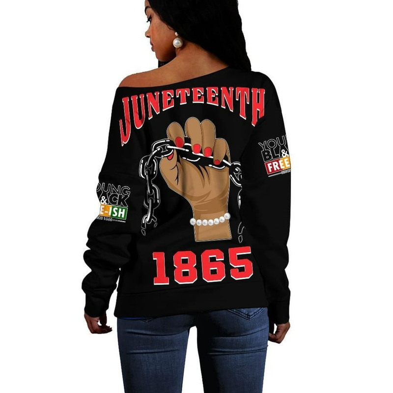 Juneteenth Delta Iota Delta Pretty Girl Off Shoulder Sweater, African Women Off Shoulder For Women