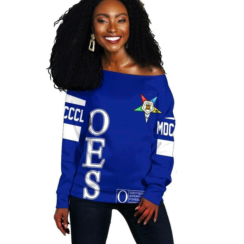 MCM Order of the Eastern Star Blue Women Off Shoulder, African Women Off Shoulder For Women