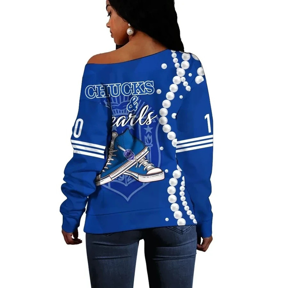 Zeta Phi Beta K.H Pearls Women Off Shoulder, African Women Off Shoulder For Women