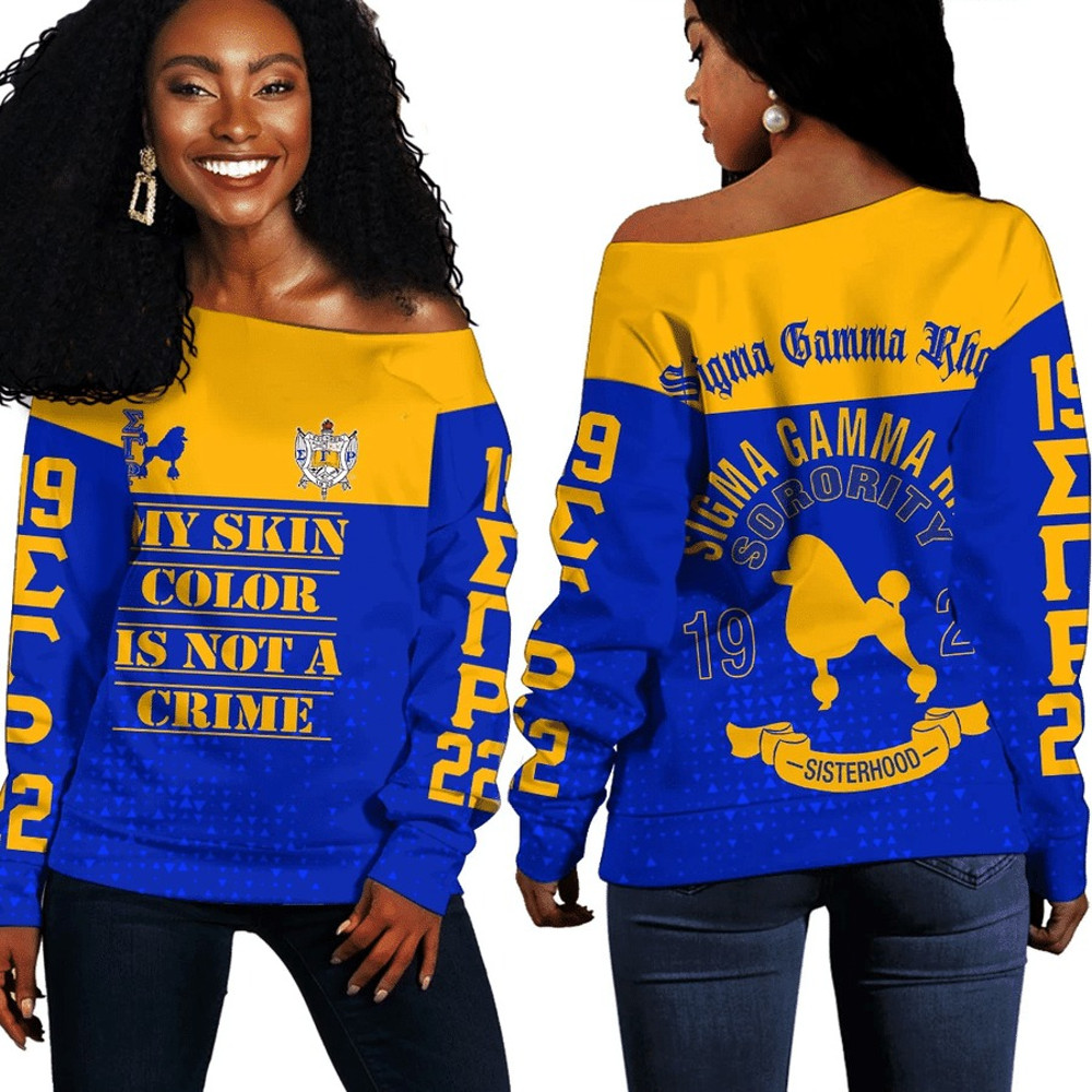 Sigma Gamma Rho Off Shoulder Sweaters 01, African Women Off Shoulder For Women