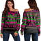 Christmas Splatters Sorority Delta Zeta Women Off Shoulder Sweatshirt, African Women Off Shoulder For Women