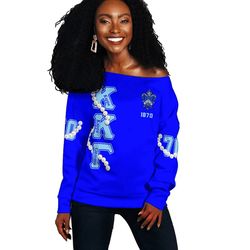 kkg ver.2 pearls women off shoulder sweatshirt, african women off shoulder for women
