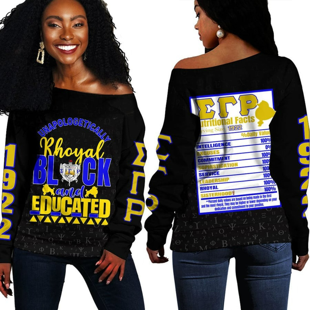 Sigma Gamma Rho Off Shoulder Sweaters 03, African Women Off Shoulder For Women