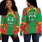 Burkina Faso Action Flag Off Shoulder Sweaters, African Women Off Shoulder For Women