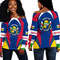 Central Africa Action Flag Off Shoulder Sweaters, African Women Off Shoulder For Women