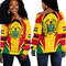Ghana Action Flag Off Shoulder Sweaters, African Women Off Shoulder For Women
