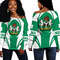 Nigeria Action Flag Off Shoulder Sweaters, African Women Off Shoulder For Women