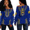 Sigma Gamma Rho Floral and Greek Letter Pattern Off Shoulder Sweaters, African Women Off Shoulder For Women