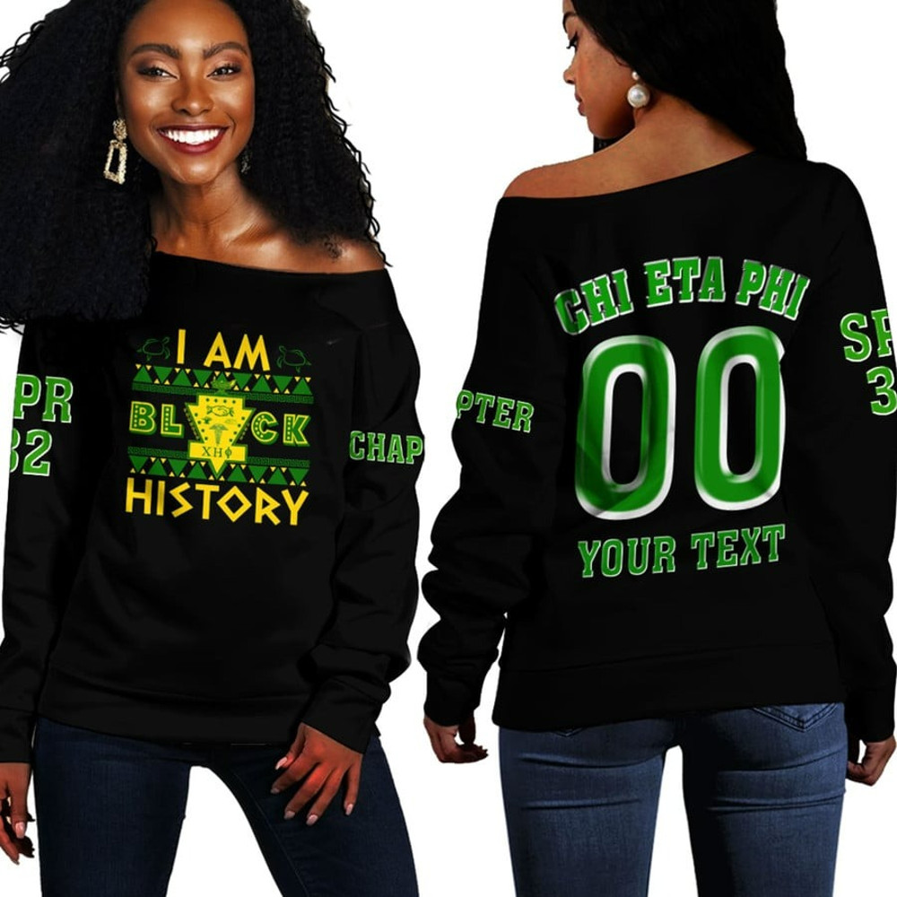 Chi Eta Phi Black History Off Shoulder Sweaters, African Women Off Shoulder For Women