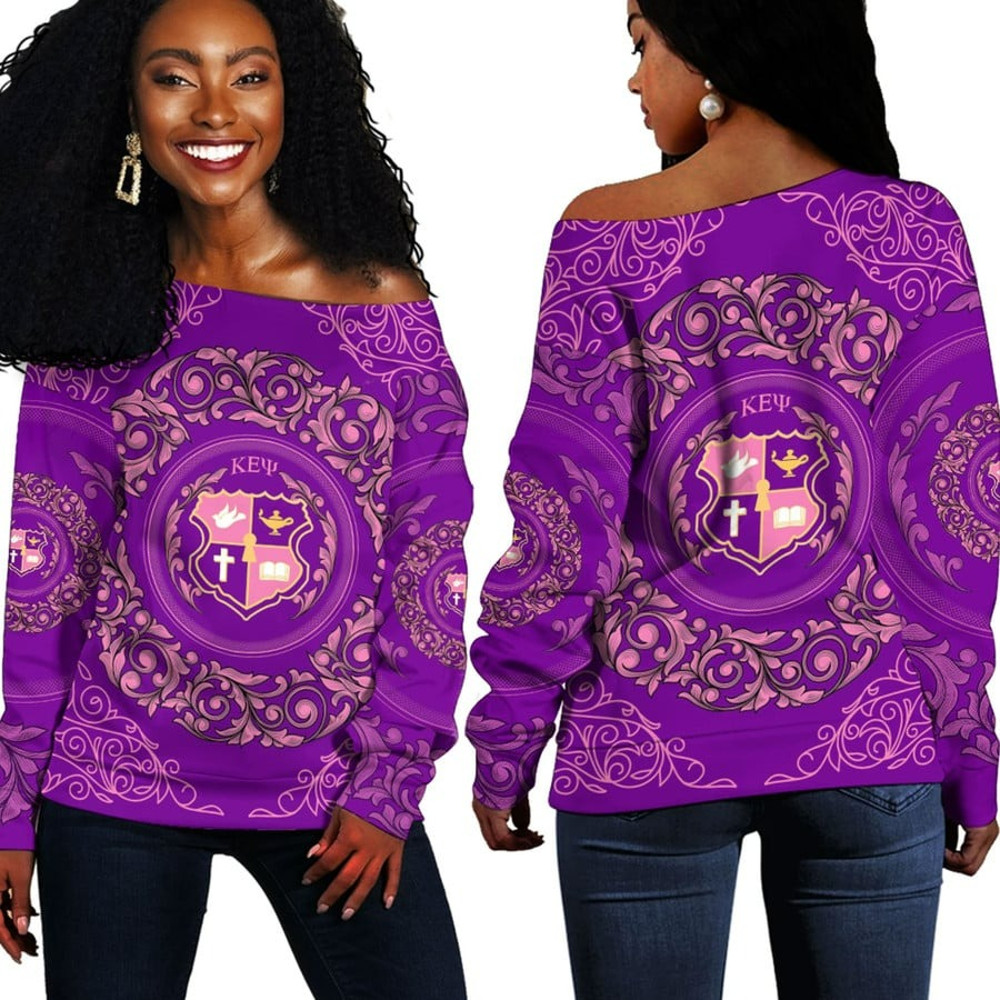 KEY Fraternity Sorority Off Shoulder Sweaters, African Women Off Shoulder For Women