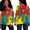 Mozambique Dashiki Off Shoulder Sweater, African Women Off Shoulder For Women
