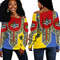 Eswatini Dashiki Off Shoulder Sweater, African Women Off Shoulder For Women