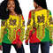 Ethiopia Lion Dashiki Off Shoulder Sweater, African Women Off Shoulder For Women