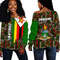 Zimbabwe Kente Pattern Off Shoulder Sweater, African Women Off Shoulder For Women