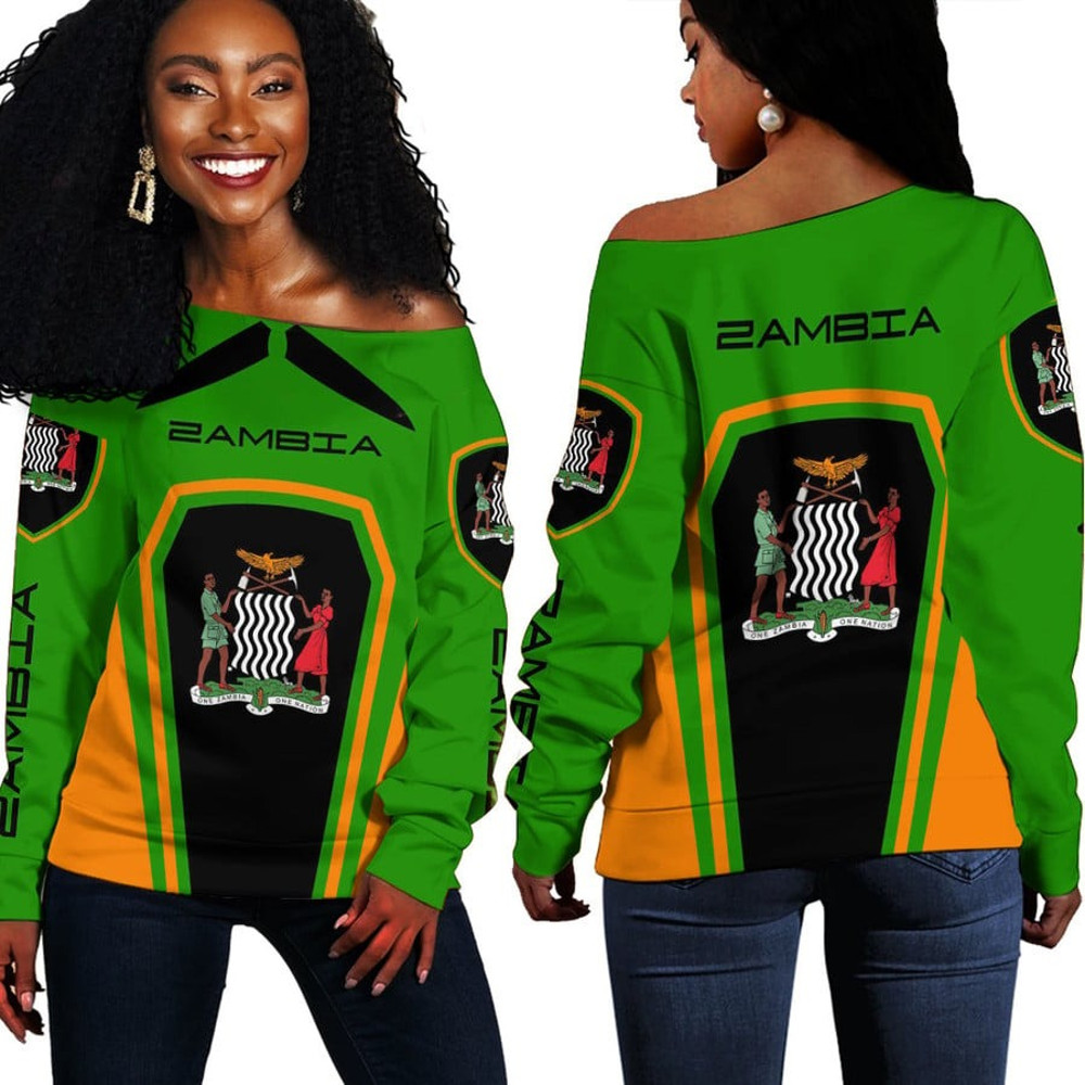 Zambia Women's Off Shoulder Sweaters, African Women Off Shoulder For Women